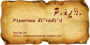 Pipernea Árpád névjegykártya